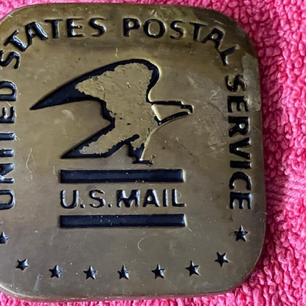 Brass United States Postal Service Belt Buckle